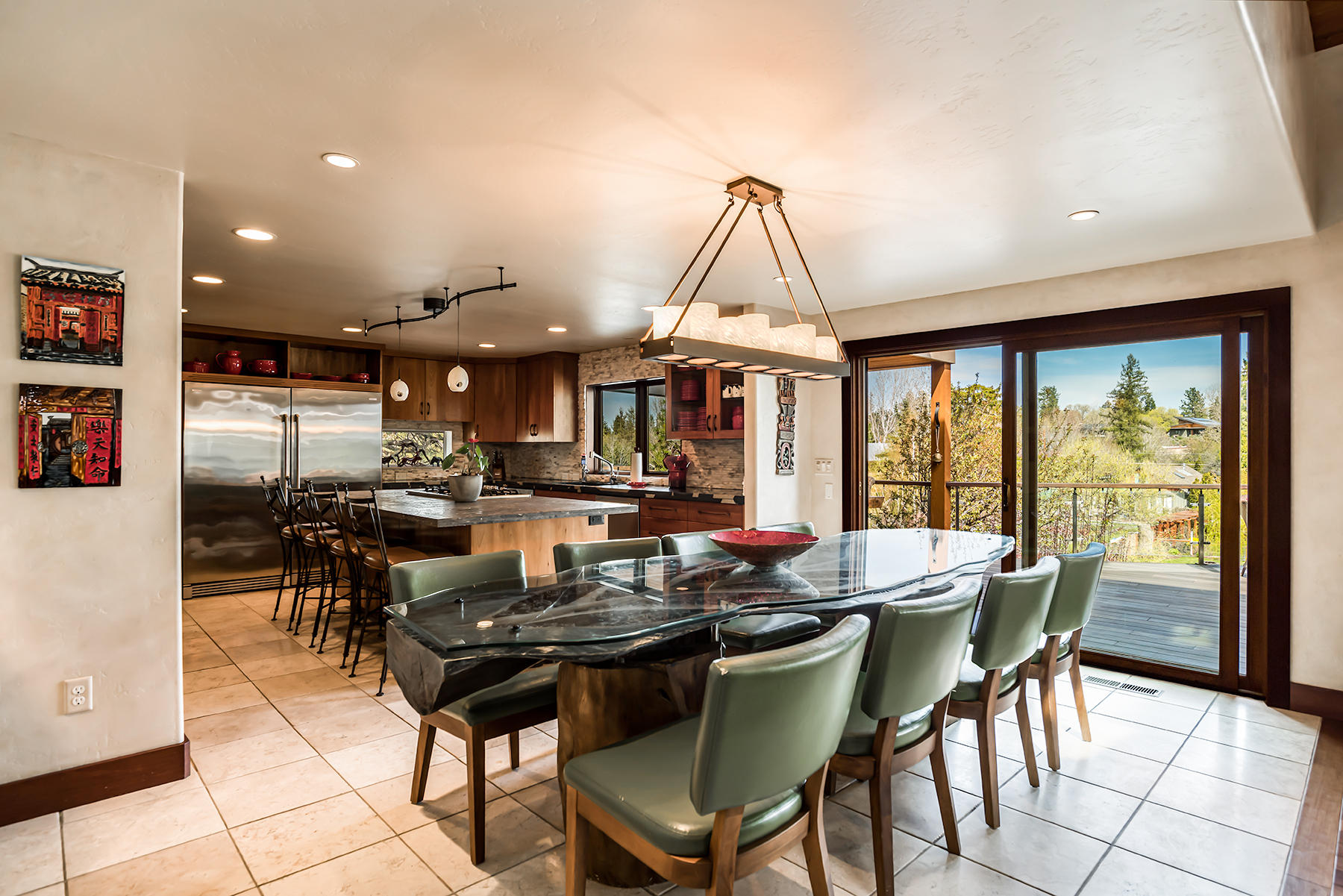 128 Northwest Allen Road Bend, OR 97703 - Photo 11 of 40 Dining area with large sliding door to covered dining area