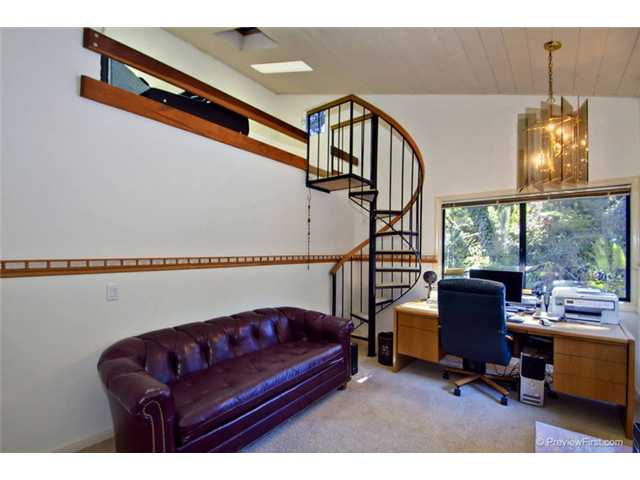 1247 Saxony Road Encinitas, CA 92024 - Photo 7 of 24 1st floor office/library with loft. Could easily be converted to a bedroom, or second master with full bath attached.