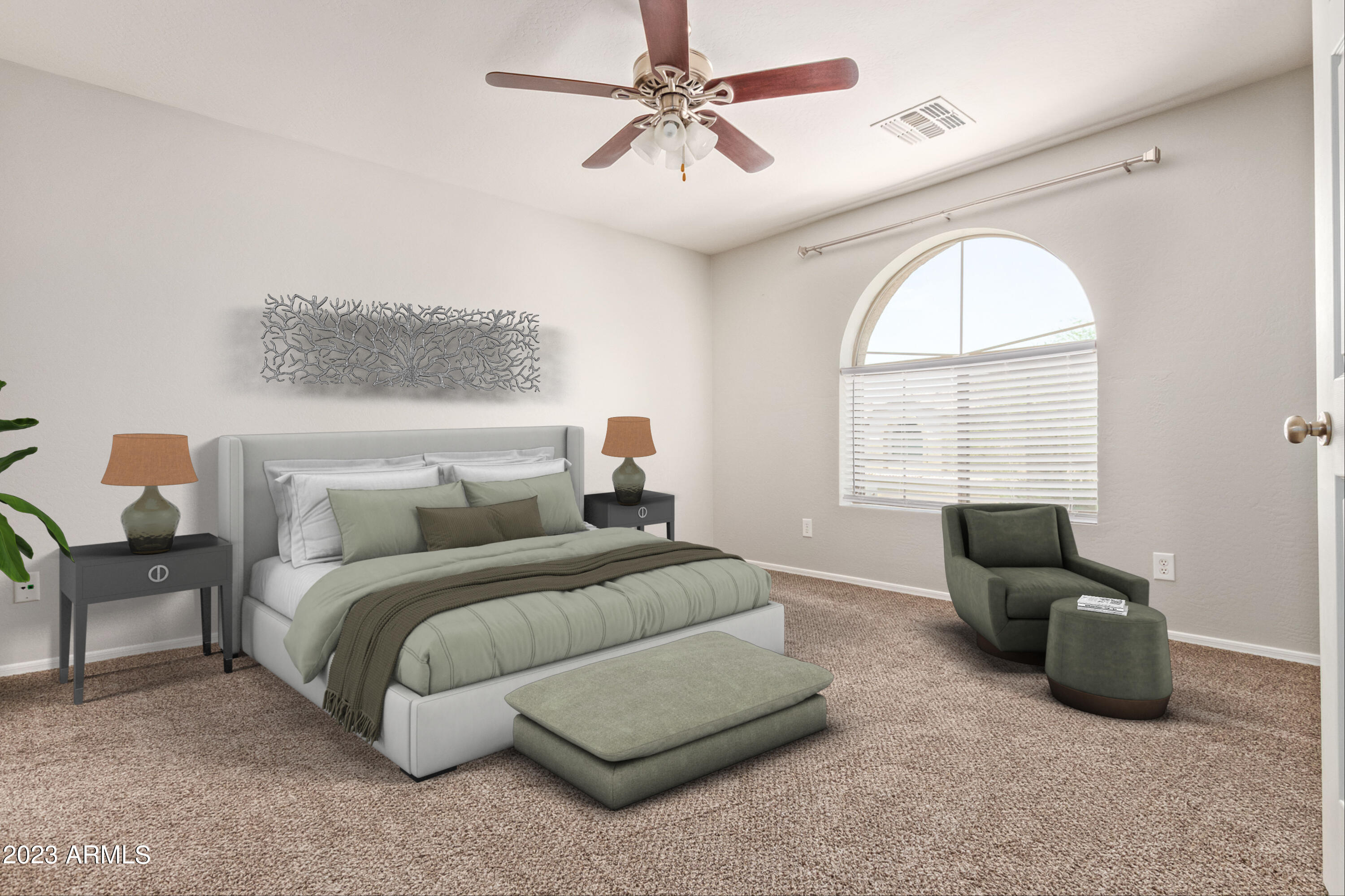 6733 East Refuge Road Florence, AZ 85132 - Photo 20 of 35 Master Bedroom Virtually Staged