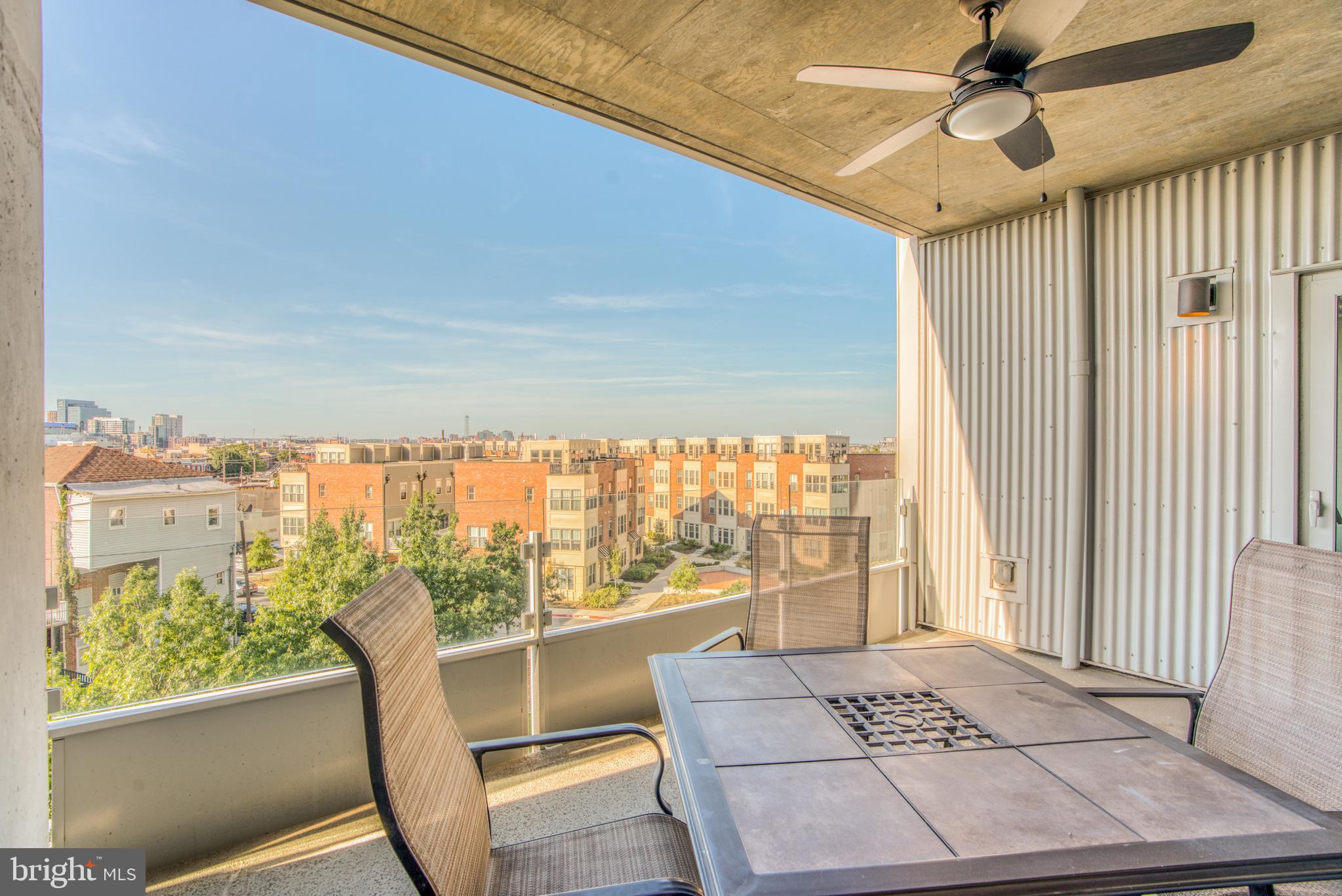 1200 Steuart Street, Unit 430 Baltimore, MD 21230 - Photo 12 of 53 Large balcony with ceiling fan & incredible views