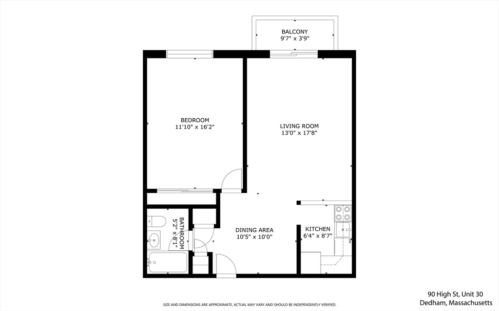 90 High Street, Unit 309 Dedham, MA 02026 - Photo 18 of 20 a picture of a floor plan