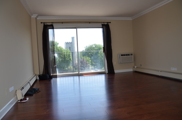 1567 Ridge Avenue, Unit 503 Evanston, IL 60201 - Photo 13 of 17 an empty room with wooden floor and windows with lake view