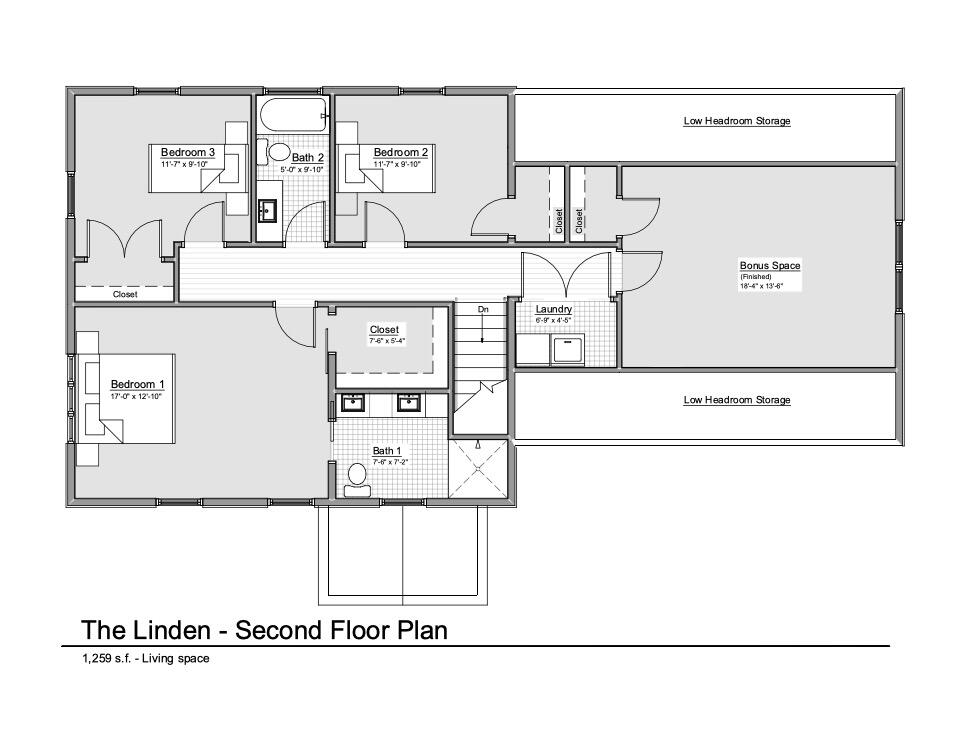 179 Foye Road Wiscasset, ME 04578 - Photo 92 of 92 Linden floorplan second floor