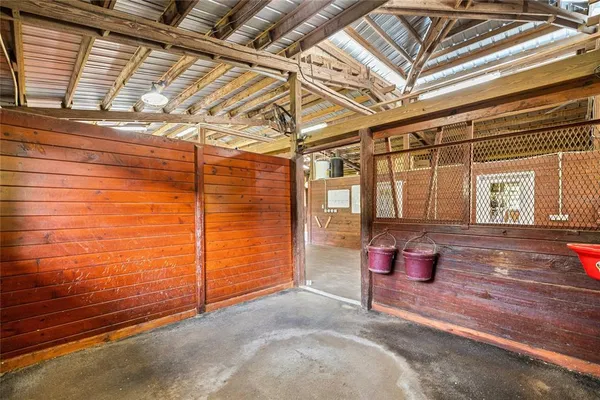 a view of porch with seating area