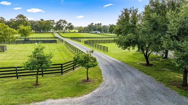 a view of a lake with a bench in the park