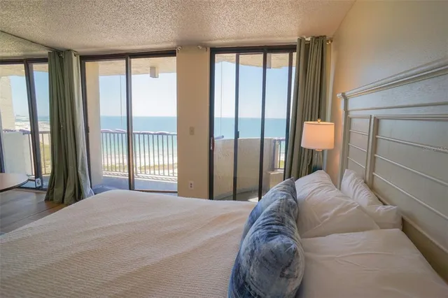 a view of an ocean and beach