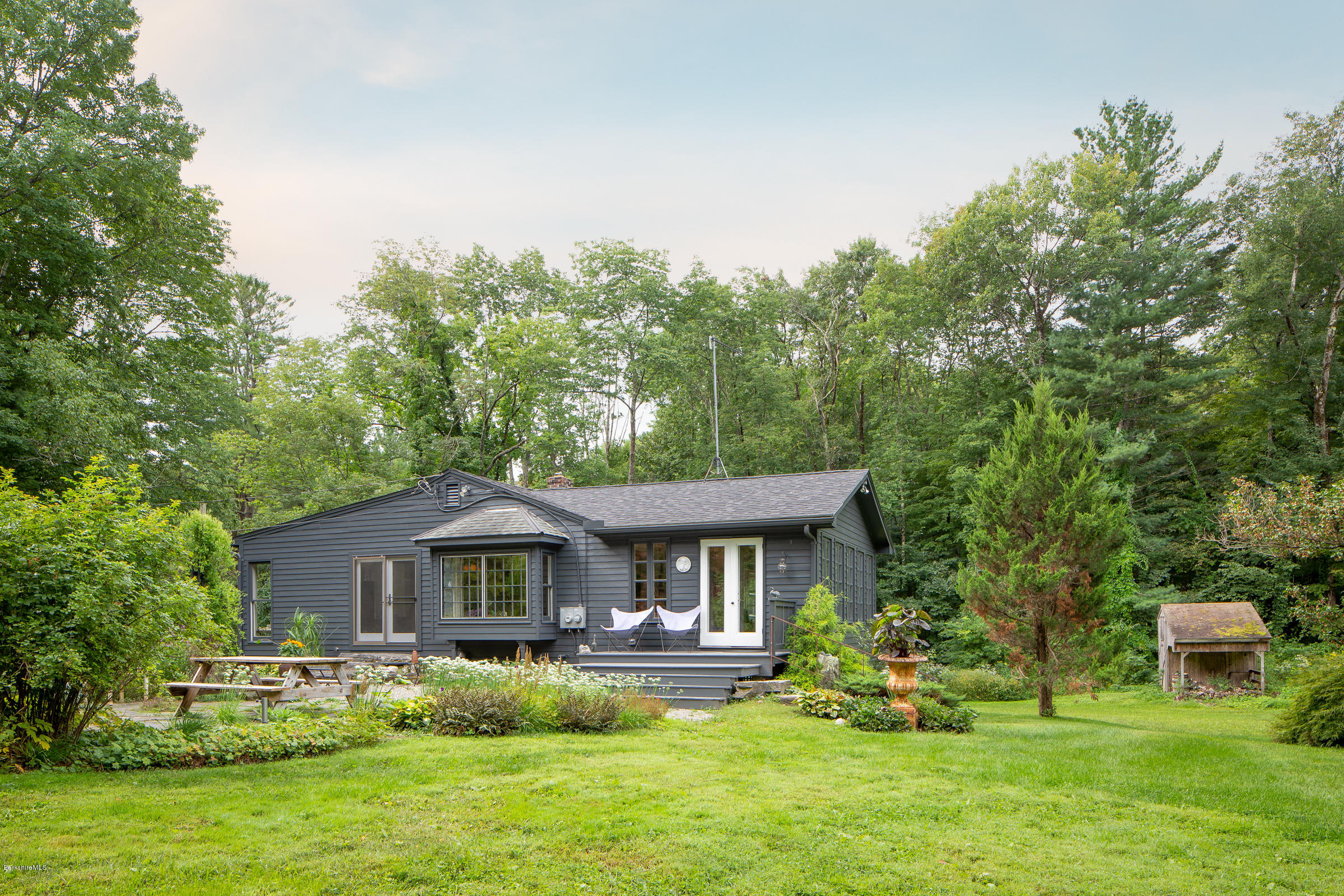 43 Blunt Road Egremont, MA 01230 - Photo 5 of 23 PATIO SIDE SHOWING SHED