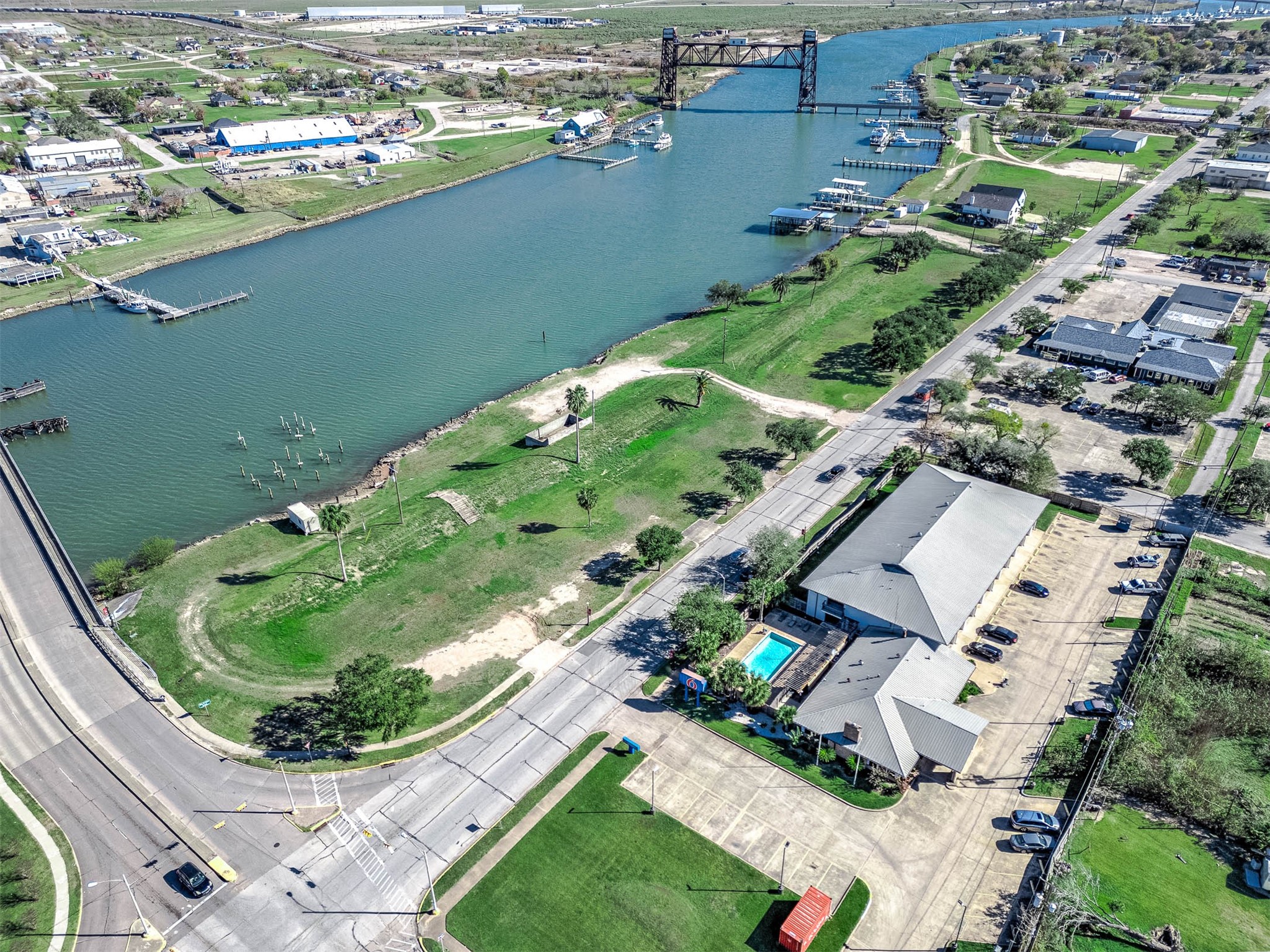 1024 West 2nd Street Freeport, TX 77541 - Photo 4 of 9 an aerial view of a house with a lake view