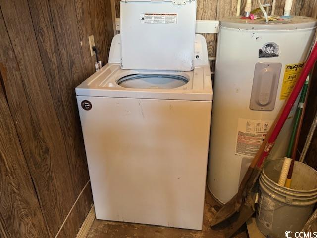 538 County Rd S-22-537 Georgetown, SC 29440 - Photo 36 of 36 Laundry room featuring laundry area, wooden walls,