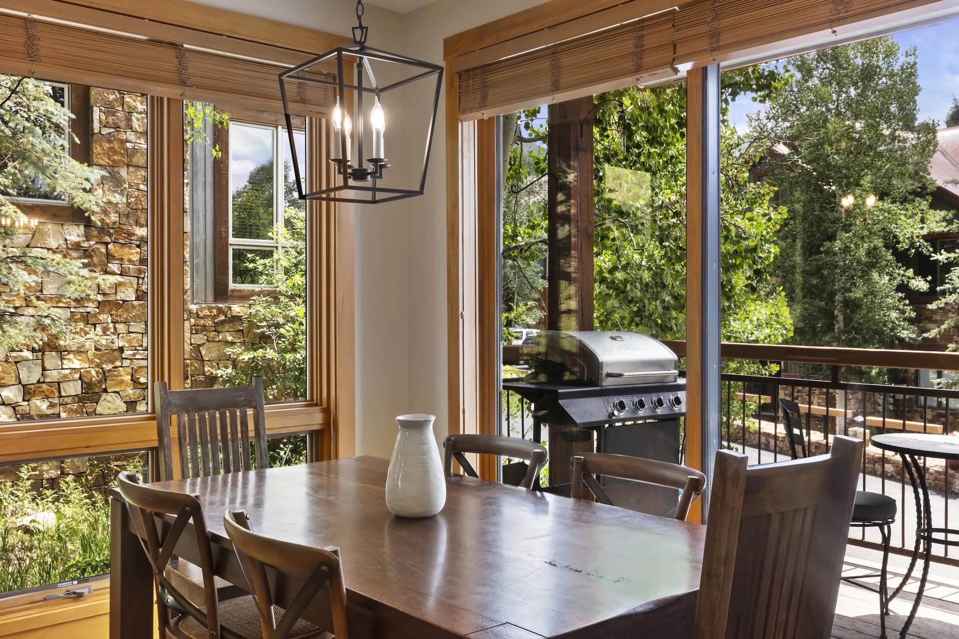 403 Adams Ranch Road, Unit B Mountain Village, CO 81435 - Photo 17 of 28 Dining Area & Deck