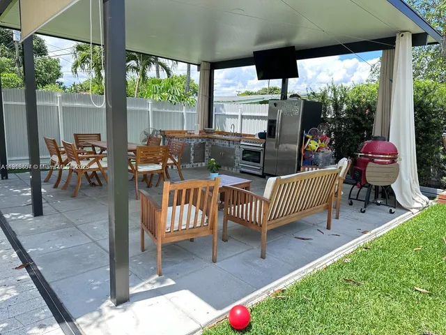 a view of a house with a backyard