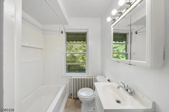 a bathroom with a sink a toilet and a bathtub