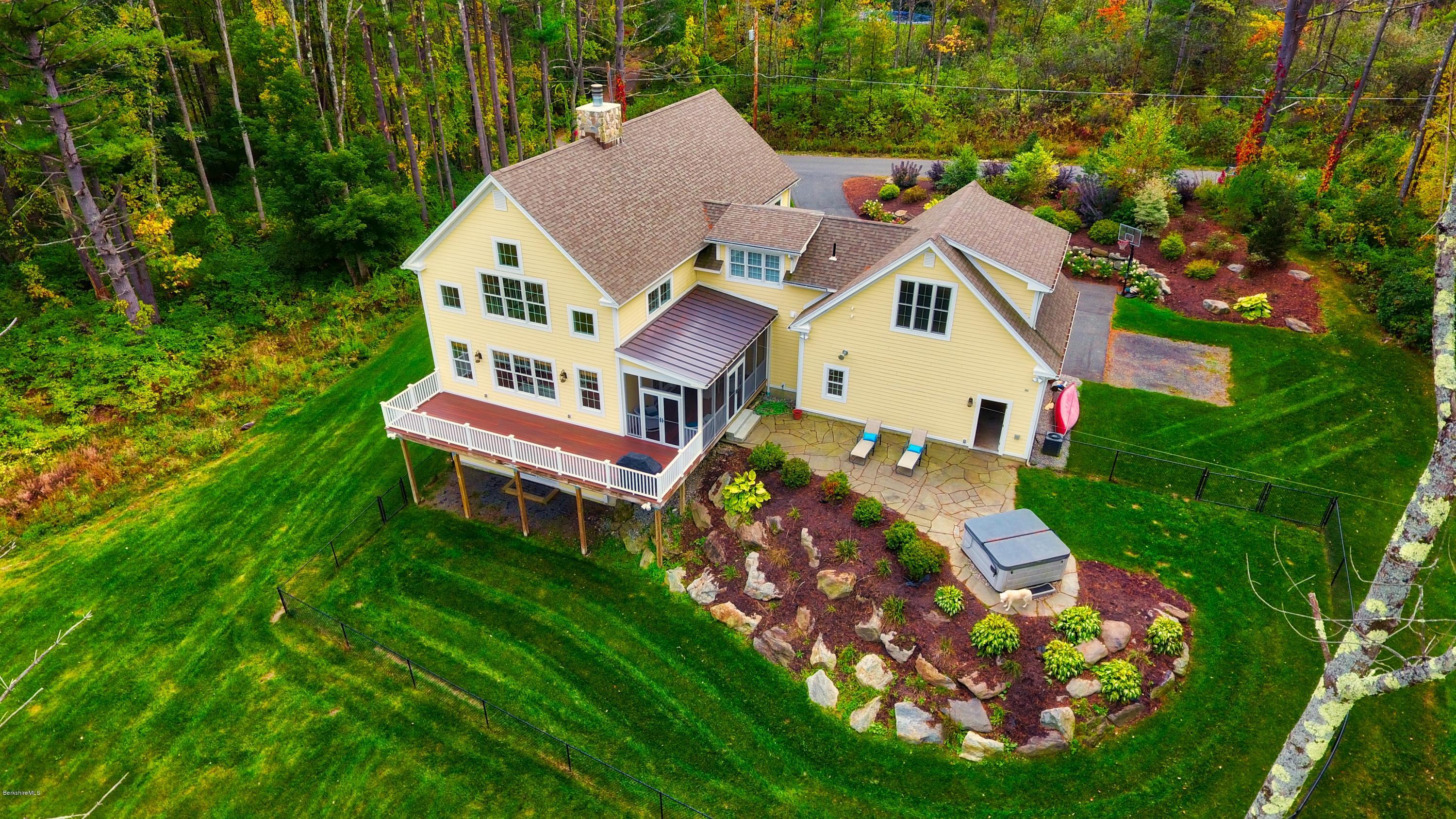 Rear of the property from the air