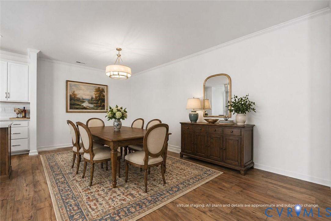 6726 Mayland Rdg Lane; Moseley, VA 23120 - Photo 3 of 24 Virtually Staged Dining Area