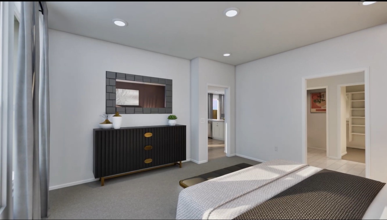 2131 Mosaic Vly Court Angleton, TX 77515 - Photo 20 of 29 a bedroom with a bed and a mirror