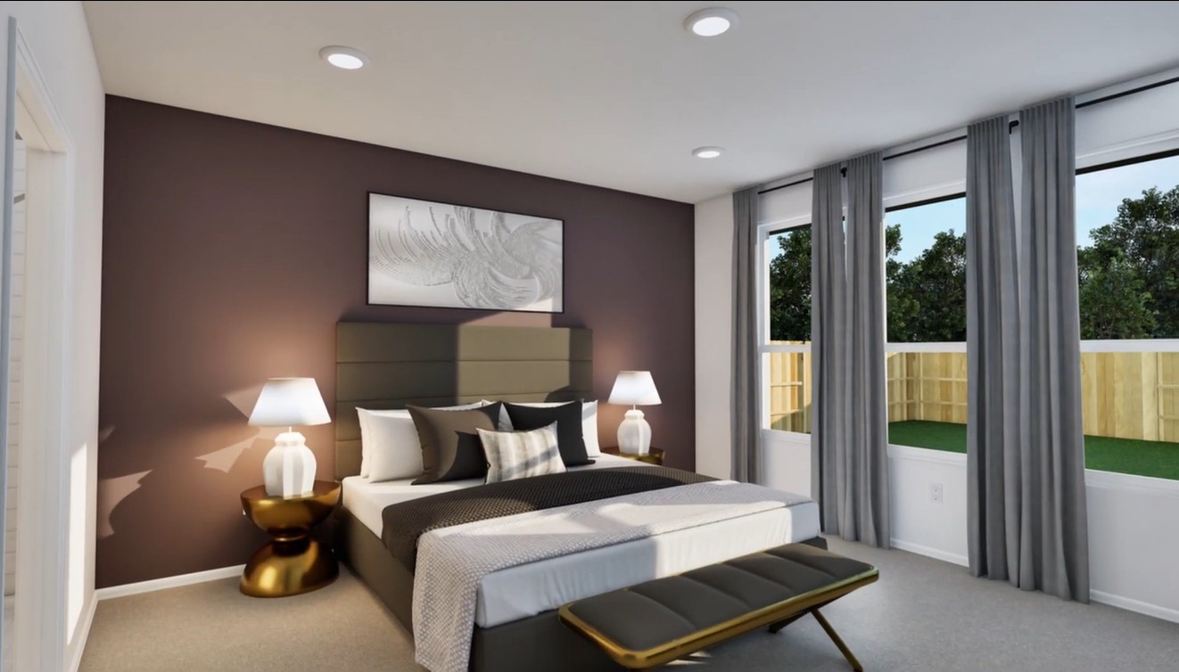 2131 Mosaic Vly Court Angleton, TX 77515 - Photo 21 of 29 a bedroom with bed and window