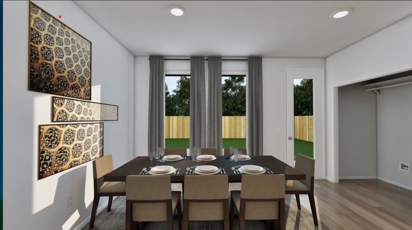 2131 Mosaic Vly Court Angleton, TX 77515 - Photo 23 of 29 a view of a dining room with furniture and wooden floor