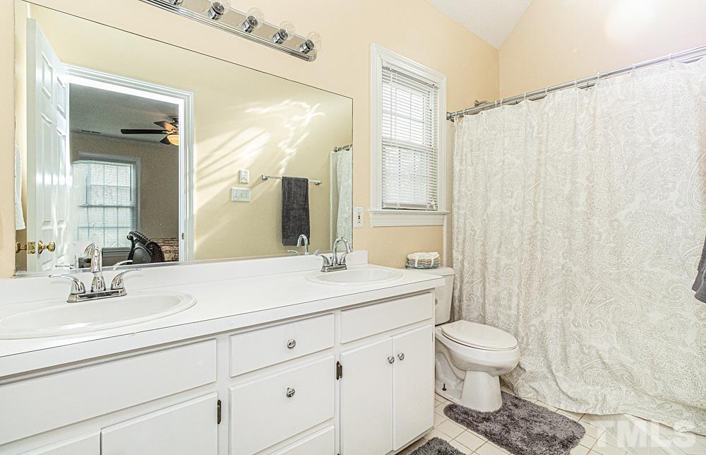 1875 Forest Wood Road Rocky Mount, NC 27804 - Photo 9 of 17 a bathroom with a sink a toilet and a mirror