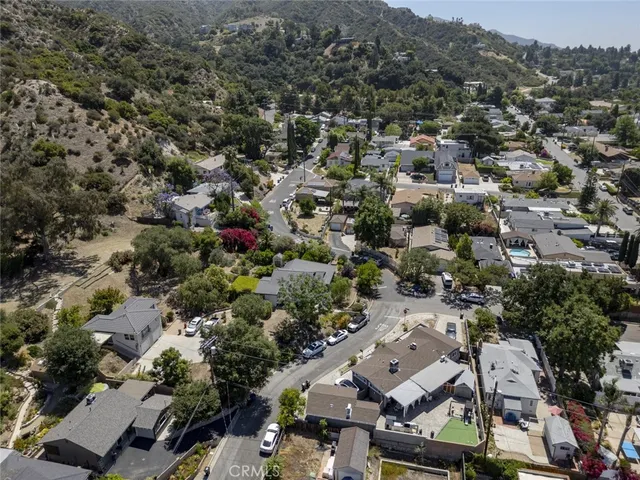 an aerial view of a city