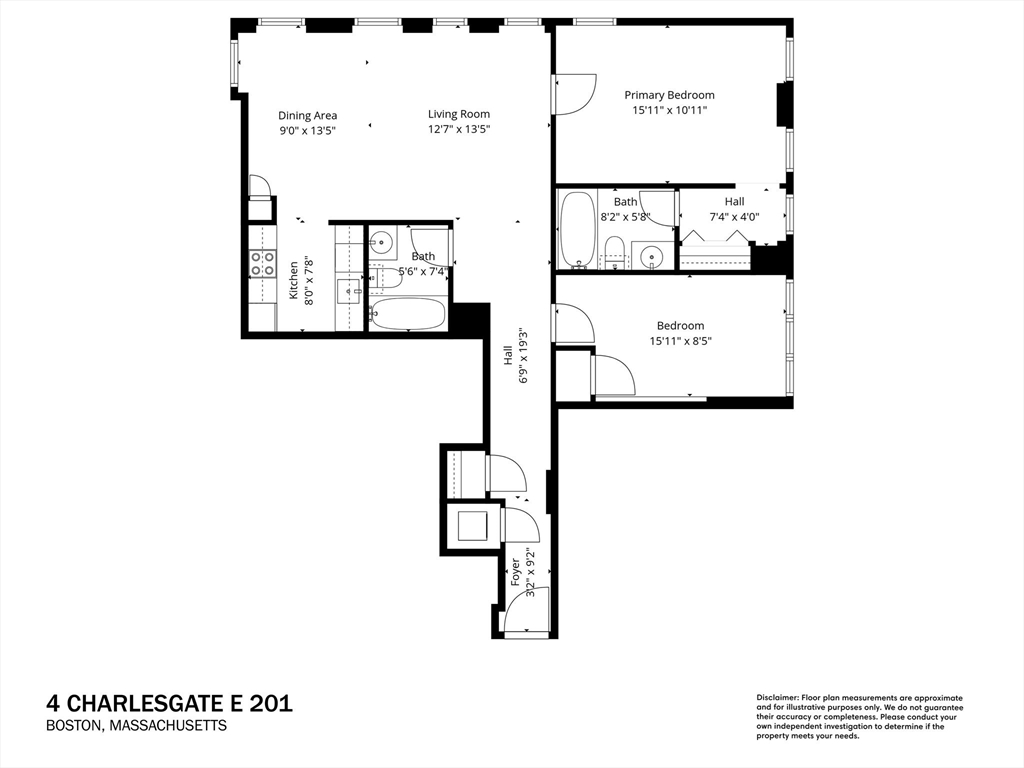 4 Charlesgate East, Unit 201 Boston, MA 02215 - Photo 24 of 32 a picture of a wall and a white wall