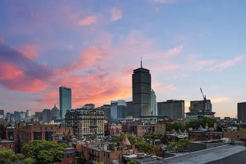 a city view with lot of high rise buildings