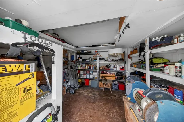 a view of storage and utility room