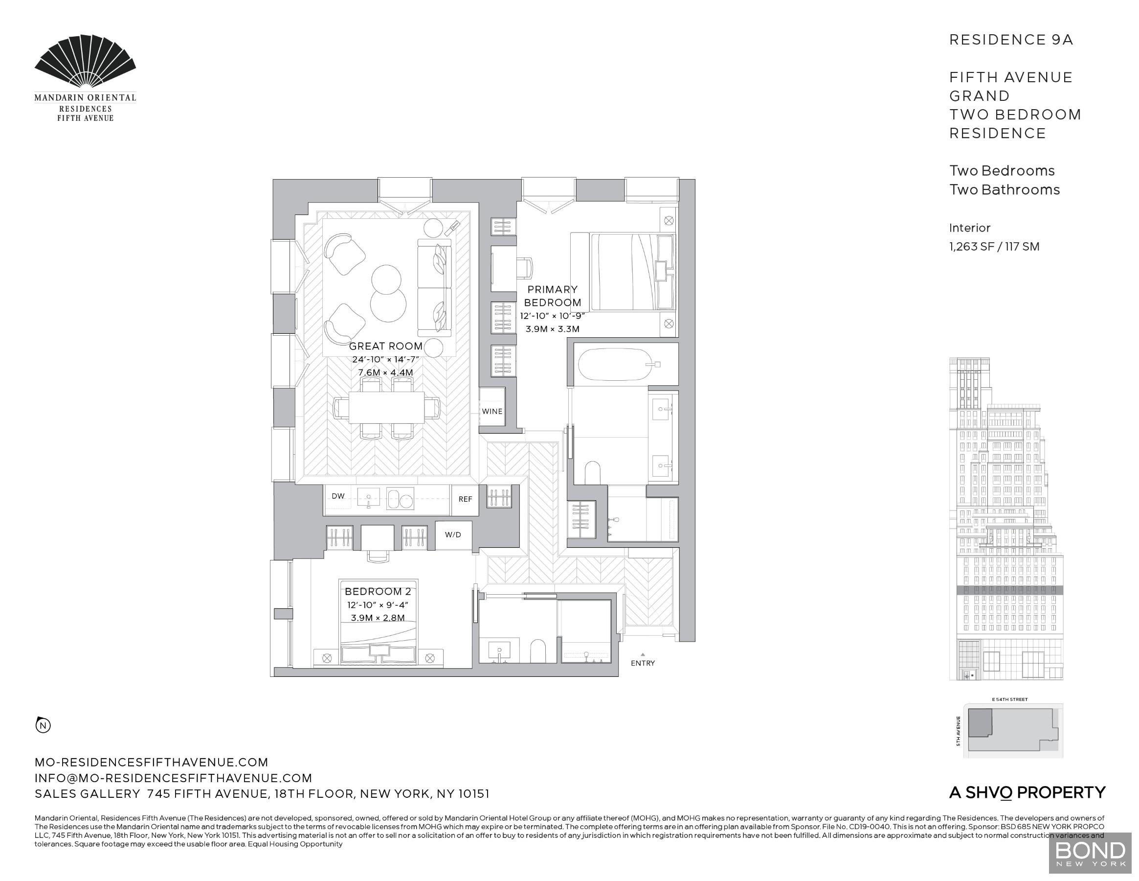 685 5th Avenue, Unit 9A Manhattan, NY 10022 - Photo 20 of 20 a picture of a floor plan