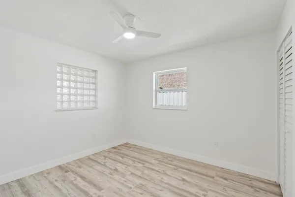 an empty room with a window