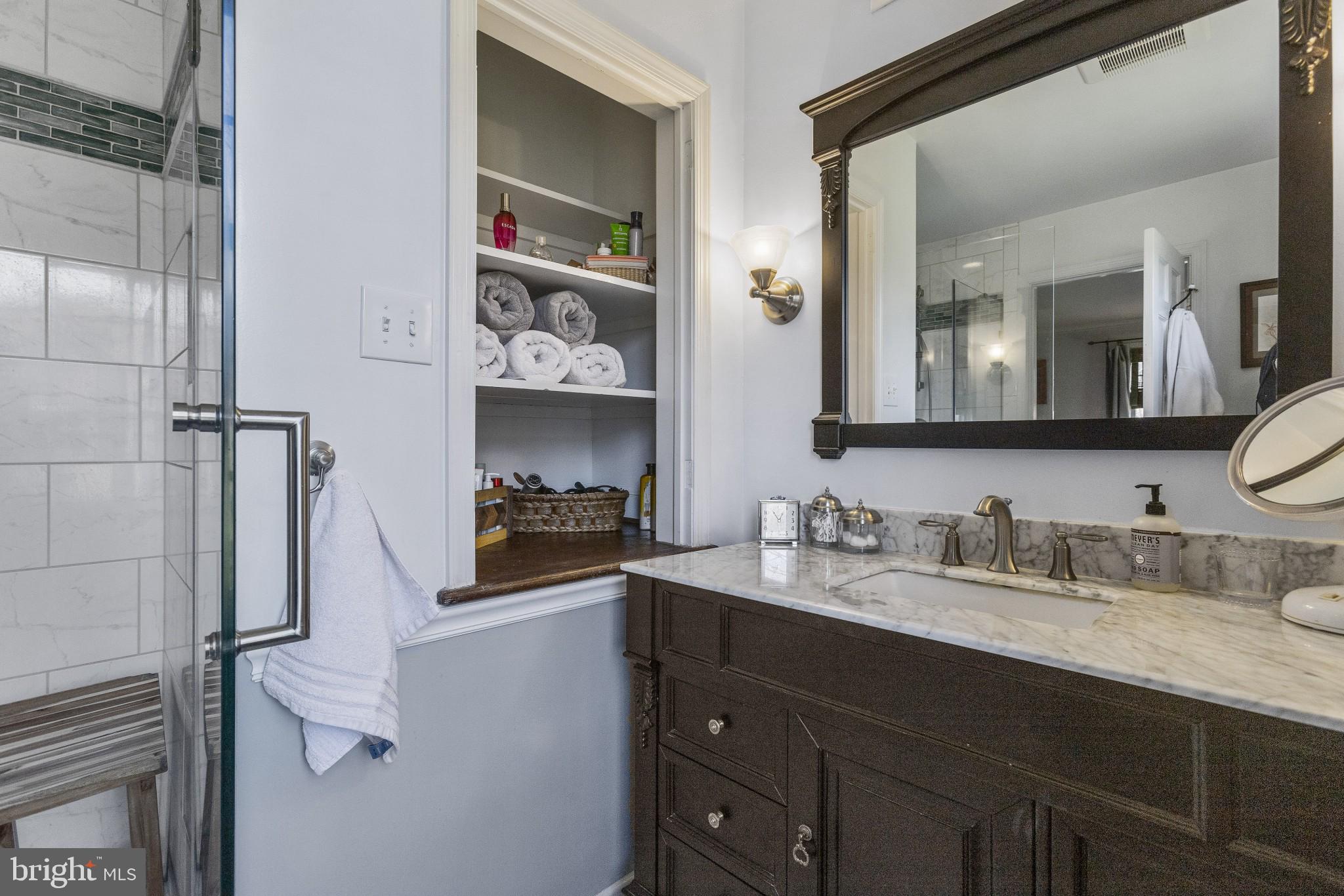 1918 Merrifields Drive Silver Spring, MD 20906 - Photo 29 of 56 Owner's bathroom - marble floors, counters, shower