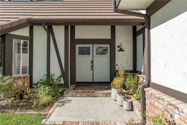 a front view of a house