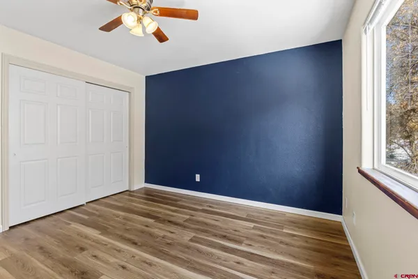 a view of wooden floor in front of house