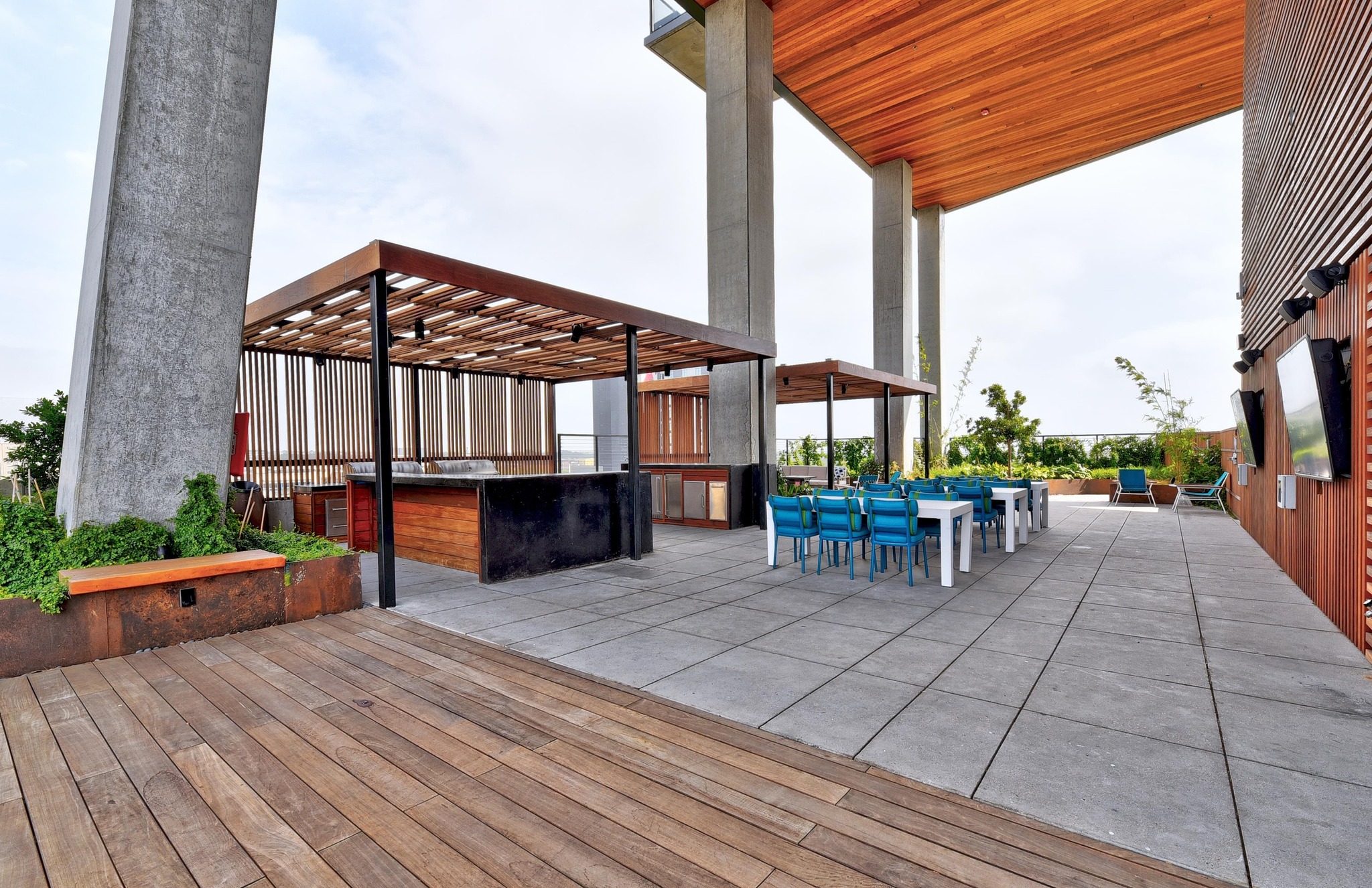 70 Rainey Street, Unit 1303 Austin, TX 78701 - Photo 23 of 31 Pool deck Cabanas!