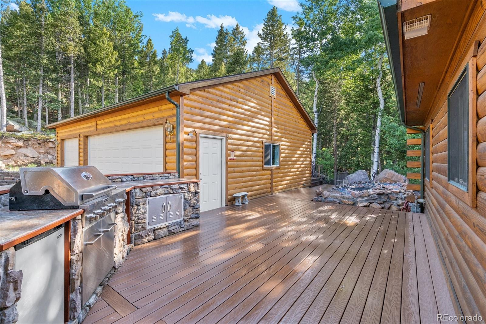 10248 Christopher Drive Conifer, CO 80433 - Photo 35 of 40 a view of a house with backyard and sitting area