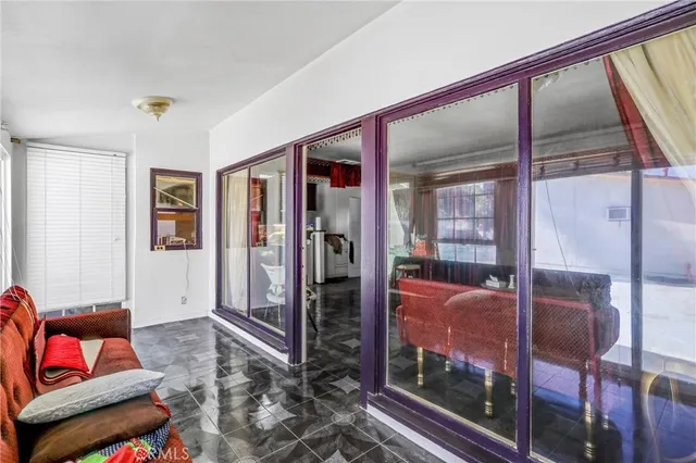 a living room filled with furniture