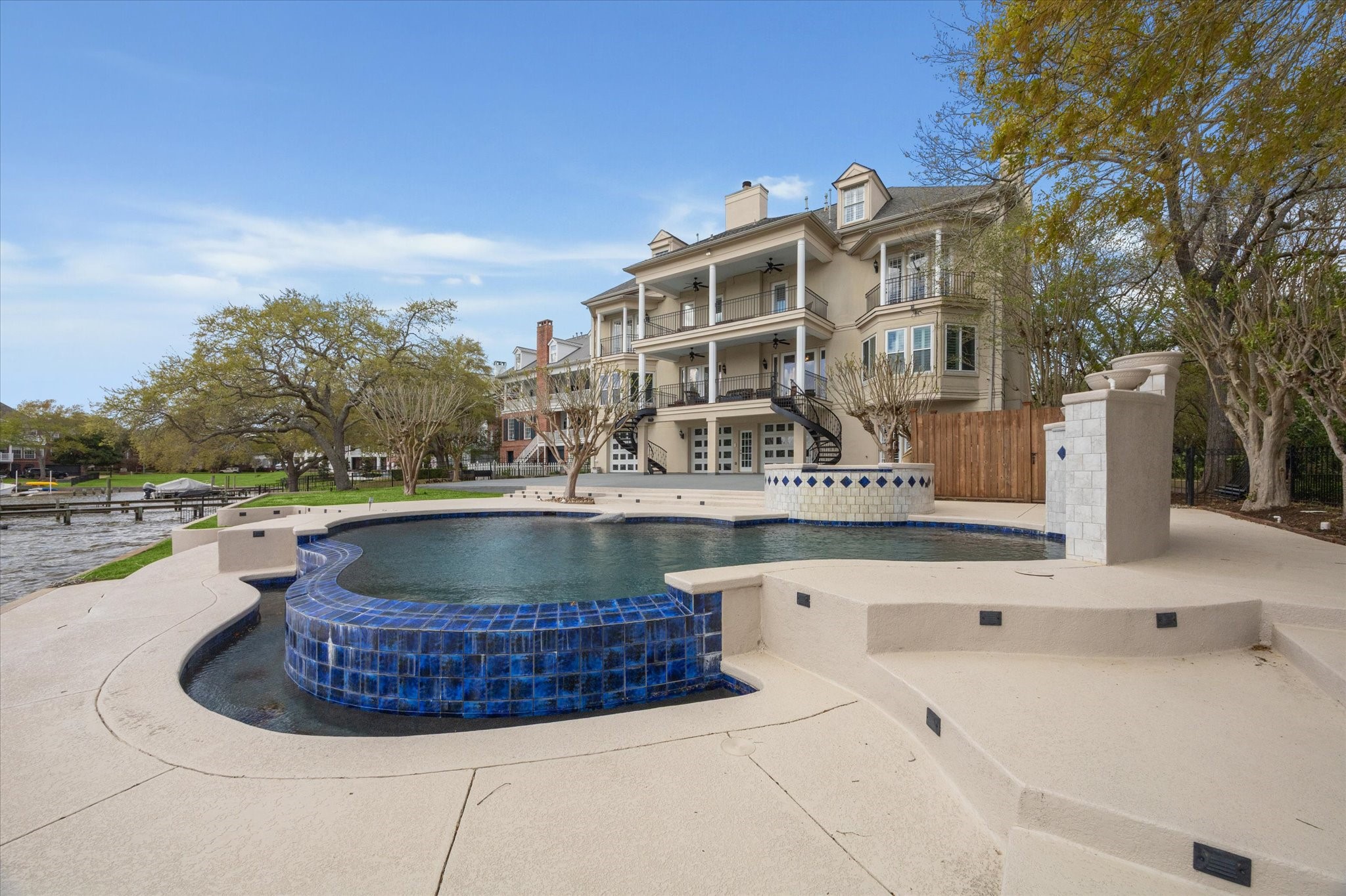1406 Spring Cress Lane Seabrook, TX 77586 - Photo 42 of 50 A view over the spa and pool of the rear of the property.