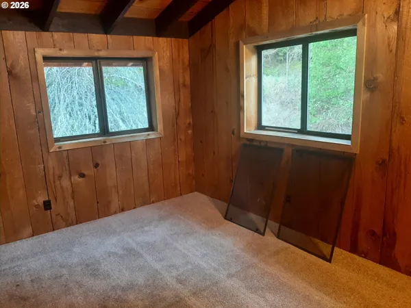 an empty room with a window