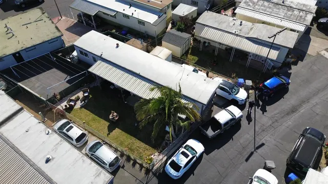 an aerial view of a fireplace