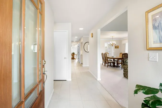 a view of an entryway of a house