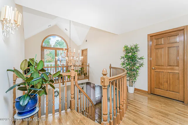 a view of balcony and wooden floor