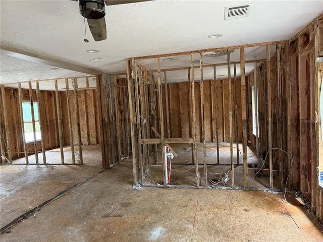 a view of a room with furniture