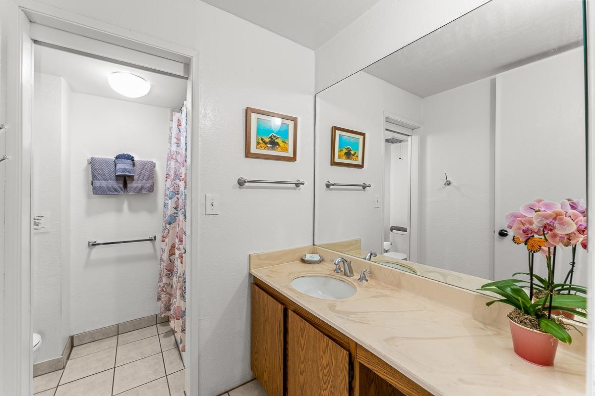 940 South Kihei Road, Unit B204 Kihei, HI 96753 - Photo 17 of 30 a bathroom with a sink a vanity and a mirror