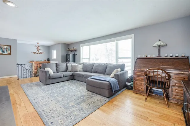 a living room with furniture and a couch