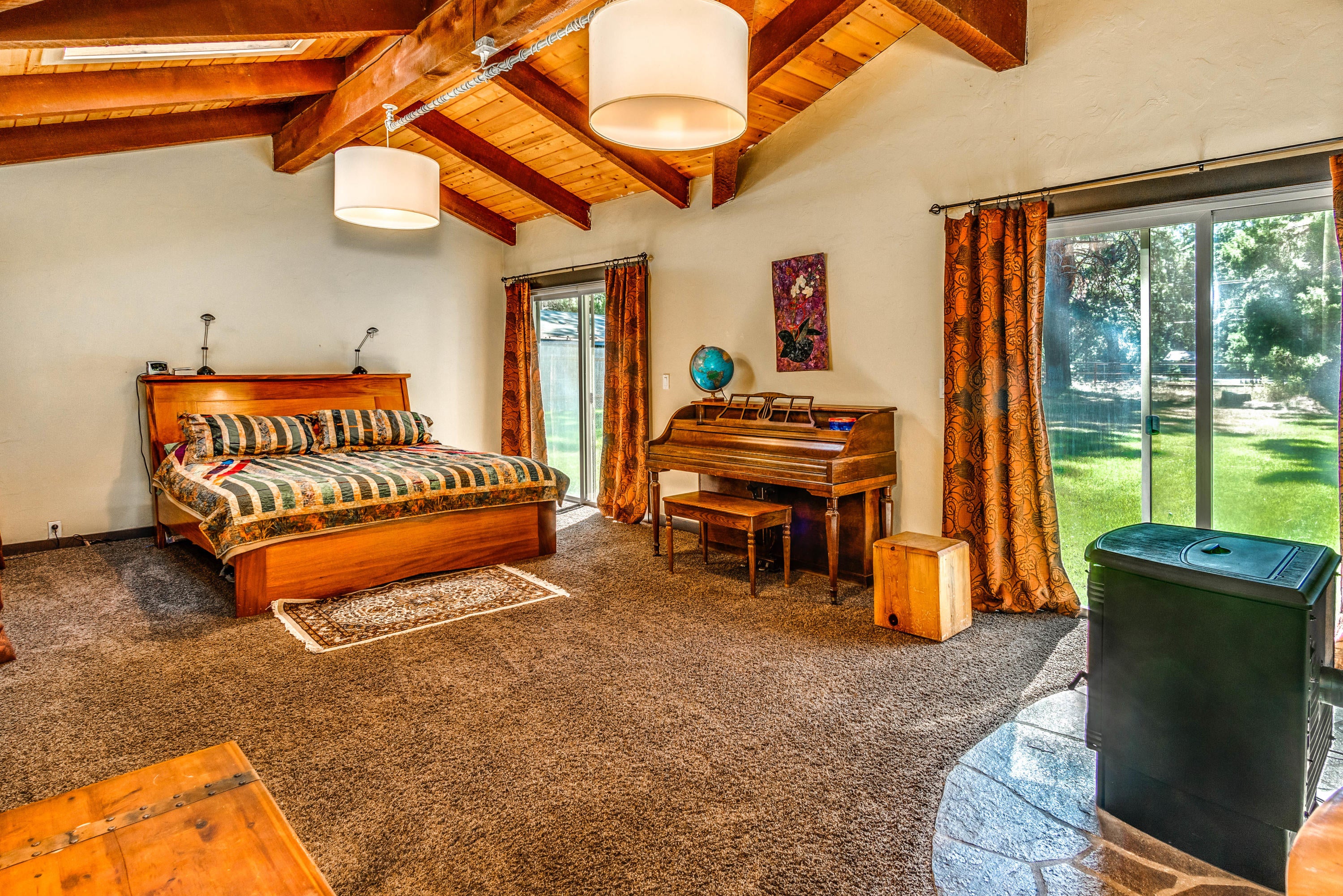 19238 Baker Road Bend, OR 97702 - Photo 19 of 64 Master Suite w/ double sliders and tongue & groove vaulted ceilings.
