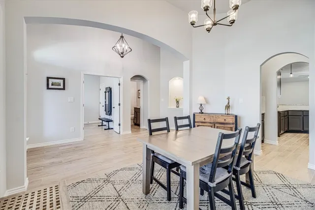 a view of a livingroom and dining room