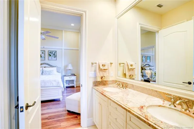 a view of a livingroom with furniture and wooden floor