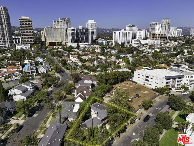 a view of a city with tall buildings