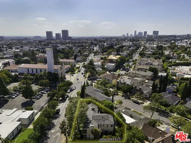 an aerial view of a city