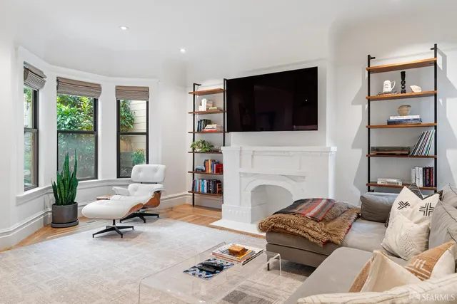 a living room with furniture or fireplace and a flat screen tv
