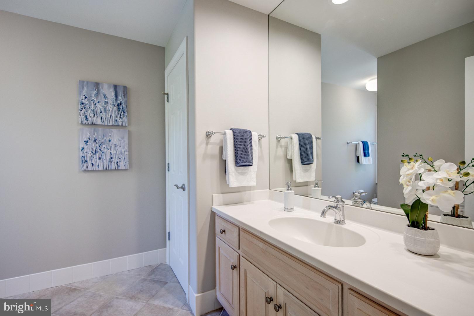 121 Brooke Farm Road Wayne, PA 19087 - Photo 30 of 46 a bathroom with a double vanity sink and a mirror