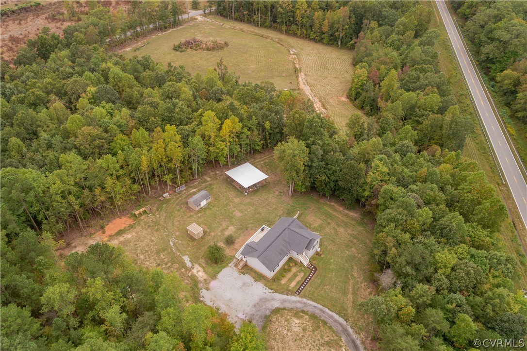 1394 Falls Road Victoria, VA 23974 - Photo 29 of 45 an aerial view of a house with a yard